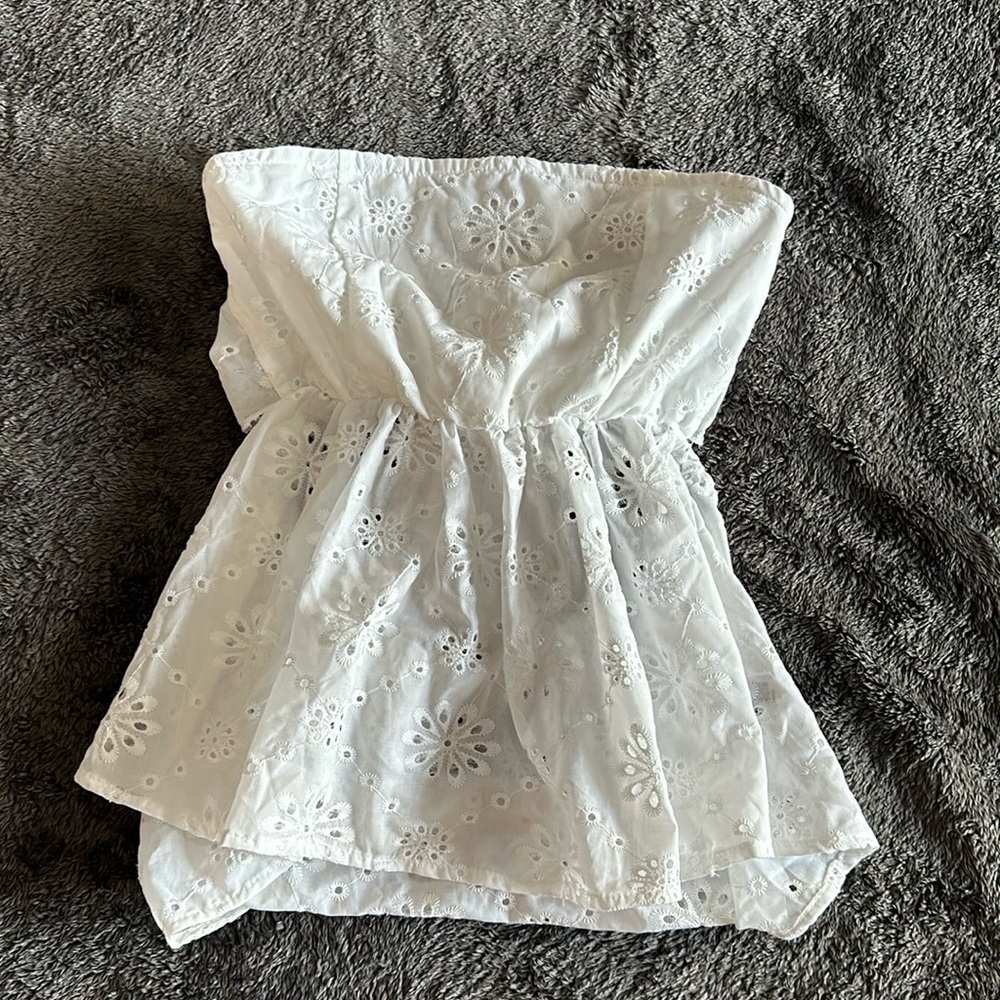 Strapless…tie back top size L